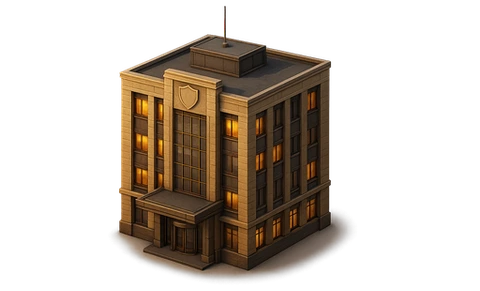 An office building from the game's building collection.